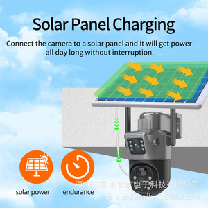 Solar Powered Outdoor Surveillance <b>Camera</b> 2304x1296 Resolution Night Vision Voice Intercom Pan Tilt <b>Security</b> System - Product Image 3