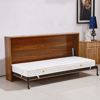 Cadre de lit dans le salon Lits en métal Accessoires pour meubles de chambre à coucher avec matelas Lit simple moderne escamotable à paroi cachée