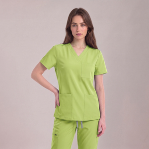 Tenues médicales 75 % polyester 19 % viscose 6 % élasthanne Uniformes de soins de santé Vêtements de travail hospitaliers Logo personnalisé Haute qualité - Product Image 5
