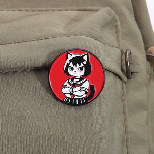 Anime Manga Cat Girl Épingles en émail <span class=keywords><strong>Otaku</strong></span> Culture japonaise aime les broches en métal Insigne de revers en vrac - Product Image 3