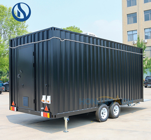 HONLU アウトドア屋台 ファーストフード 移動式コーヒー ドーナツ販売車 トレーラー ショップカート カスタムキオスク 販売用 デザインブース バン - Product Image 3