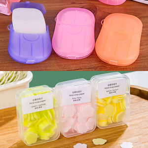 <span class=keywords><strong>Savon</strong></span> de voyage en papier, feuilles parfumées jetables <span class=keywords><strong>pour</strong></span> le lavage des mains et le bain, mini-<span class=keywords><strong>savon</strong></span> portable en tablettes - Product Image 4