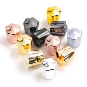 Manufacturer Wholesale Perfume Zamc Cap Flower Shape Zamak Tapas Para Perfumes Fea 15 Color Perfume Bottle Caps Lid