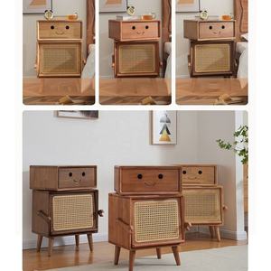 Moderno gabinete de Arte de madera maciza <span class=keywords><strong>Internet</strong></span> famoso rectángulo Robot mesita de noche sofá almacenamiento lateral para sala de estar - Product Image 3