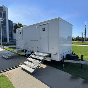 Luxe 7-Station 19FT/5.8M Portable Toilettes Remorque Design Moderne Style Événements En Plein Air Salle De Bains Mobile Toilettes Remorques - Product Image 2