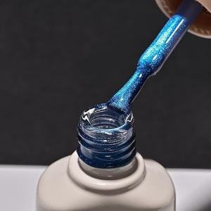 Ensemble de vernis à ongles gel effet œil de chat, 6 couleurs, bleu pailleté, sirène, holographique, translucide, effet œil de chat avec aimant, gel UV à retirer par trempage - Product Image 2