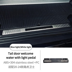 Puerta trasera de bienvenida agua con pedal de luz Running Barside step bar espesar para <span class=keywords><strong>Land</strong></span> <span class=keywords><strong>Rover</strong></span> <span class=keywords><strong>Defender</strong></span> 110 2020 <span class=keywords><strong>2021</strong></span> <span class=keywords><strong>2022</strong></span> 2023 - Product Image 2