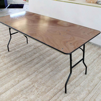 Table à manger pliante rectangulaire en bois massif moderne, vente en gros d'usine, mobilier pliable pour salon
