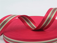 Ceinture universelle de sac à dos de Web de jacquard de rayure colorée faite de technique brodée durable de polyester et d'imitation nylon