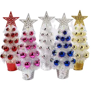 Flash Colorful Christmas Tree With Ball Shiny Christmas Ball Christmas Decorations Gift