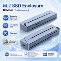 Boîtier SSD M.2 NVMe SATA sans outil, 10 Gbps, Type-C, en aluminium, pour disque dur externe, double protocole, 2280, 8 To