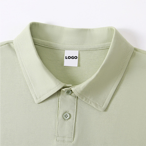 Haute qualité 240G hommes 100% coton blanc Golf pour Polo T-Shirts personnalisé brodé Logo uni à manches courtes surdimensionné tricoté <span class=keywords><strong>Pri</strong></span> - Product Image 2