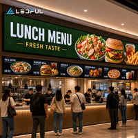 Écran LED d'intérieur P1.25 pour menu de restaurant avec option COB, pas fin, HD, pour affichage public, installation fixe