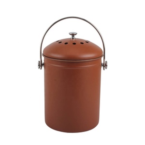 Bac à compost intérieur en acier inoxydable pour comptoir de cuisine - Product Image 3