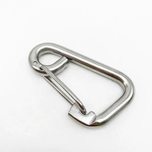 6*60mm paslanmaz çelik 316 basit çırpıda kuşgözü ile yaylı kanca Metal güvenlik karabina - Product Image 6