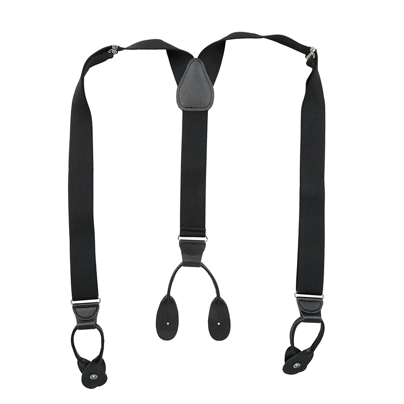 Оптовая продажа, y-образные Винтажные эластичные подтяжки на кнопках из натуральной кожи с логотипом на заказ для мужчин и женщин