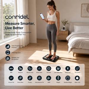 Balance intelligente en verre numérique avec technologie antidérapante pour écran LCD, alimentée par batterie, capacité <span class=keywords><strong>de</strong></span> 180 kg, surveillance <span class=keywords><strong>de</strong></span> la composition corporelle - Product Image 6