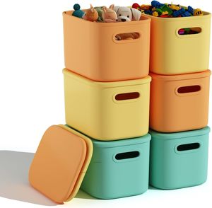 China Wholesale Multifunctional Plastic Car Storage Box <b>Bins</b> with Handles <b>Lid</b> for Laundry Toys Clothes - Product Image 1