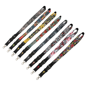 Custom Personalized Designs <b>Polyester</b> Webbing <b>Lanyard</b> with Metal Buckle Removable Clips Sublimation Printed <b>Lanyards</b> for Work ID - Product Image 1