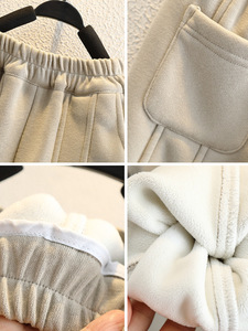 <span class=keywords><strong>Pantaloni</strong></span> Invernali per Ragazzi 2025 Nuova Collezione in Cotone Felpato Ispessito Stile Casual Coreano con Coulisse <span class=keywords><strong>Pantaloni</strong></span> Sportivi Rivestiti in PU - Product Image 5