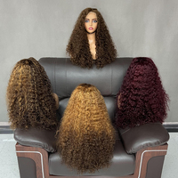 Pelucas de Cabello Humano Vetinam, Pelucas de Cabello Humano para Mujer, SDD 22 Pulgadas, 3 Tonos de Color, Pelucas de Cabello Humano con Frente de Encaje y Rizo de Lujo