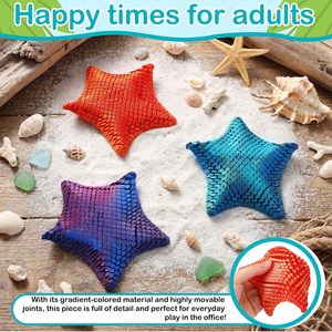 Étoile de mer imprimée en 3D, animal marin, jouet sensoriel flexible, animaux anti-stress amusants, décoration, cadeau éducatif unique - Product Image 4