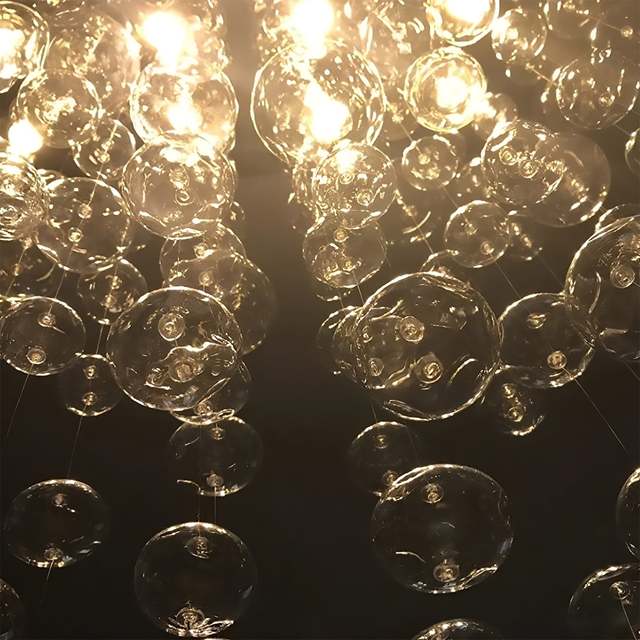 Modern Design Handmade Glass Led Ceiling Lamp Bolle Soap Bubble Chandelier & Pendant Light