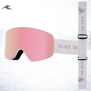 แว่นตาสำหรับเล่นสกีใช้ได้ทั้งชายและหญิง UV400ป้องกันหมอกกันหิมะตาบอดแบบสองชั้นทรงกระบอกแม่เหล็กใหม่ในสต็อก - Product Image 4