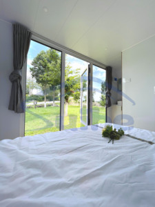 Casas Contenedor de Acero SUIHE/OEM, Módulos de Glamping Ligeros y Portátiles (Cápsula Espacial y Cabaña Apple) para Resorts y Villas de Lujo - Product Image 4