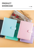Grosir A6/A5 sampul perencana holografik PU Binder dengan Glitter 6 cincin Agenda sampul perencana anggaran