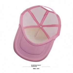 Gorra de camionero de verano para hombre y mujer, gorra casual de esponja con cuerda decorativa y malla, gorra de camionero ligera. - Product Image 5