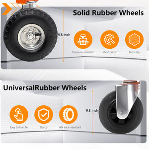 Camión de mano plegable 3 en 1 <span class=keywords><strong>convertible</strong></span> de aluminio resistente con ruedas inflables y mango ergonómico para construcción, logística - Product Image 3