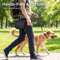 Nouvelle pochette à friandises pour animaux de compagnie en silicone écologique, étanche IP67, sac de dressage portable pour chien, pochette de rangement alimentaire pour chiens en extérieur