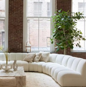 أثاث فاخر لغرفة المعيشة طقم أريكة نسيجية عالية الجودة أثاث غرفة المعيشة في المنزل الفندق فيلا أريكة ملكية - Product Image 4