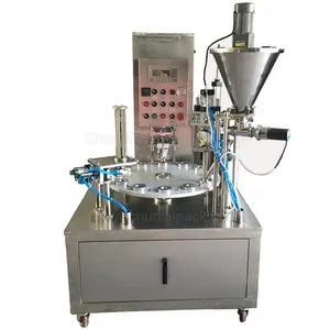 Cappuccino Powder Auger Dosing Cocoa Tea Packing K-cup Coffee Capsule Cup Filling and Sealing Machine