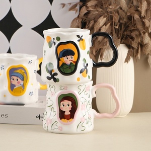 Tazza in Ceramica Creativa con Tema di Famosi Dipinti Europei, Design Adorabile per <span class=keywords><strong>Caffè</strong></span> da Viaggio - Product Image 3
