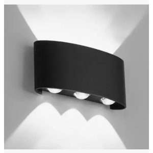 Moderna Lampada da Parete LED 12W Luce Bianca Calda e Fredda Classificata IP65 per Uso Esterno in Giardino Base in Alluminio Diffusore in Policarbonato PC 6W - Product Image 3