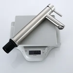 New Fashion 201 Stainless Steel Brushed Single Hole Sink Faucet for Bathroom Faucet Basin Mixer Tap