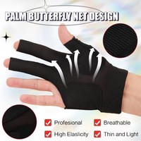 Guante de Billar CRICAL de 3 Dedos, Guantes de Snooker Elásticos e Impermeables, Accesorios de Entrenamiento Deportivo Unisex