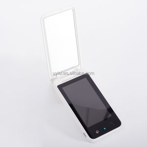 Uyisi 스마트 UV LED 포켓 미러 충전식 무선 자외선 차단제 메이크업 화장대 배터리 작동 UV 감지 매직 미러 - Product Image 1