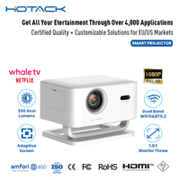 Proyector Hotack X4AA Full HD 1080P para Cine en Casa, Juegos, 4k, Smart Android, TV, Camping y Exteriores