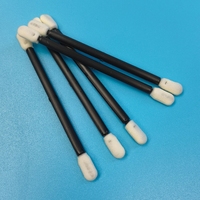 Éponge de nettoyage de précision sans peluches à poignée noire, éponge de détaillage double face en mousse haute densité pour salle blanche