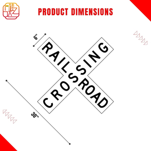 Segnale Stradale Ferroviario Impermeabile e Durevole, 30 Pollici, Alta Visibilità per Incroci <span class=keywords><strong>Ferroviari</strong></span> - Product Image 1