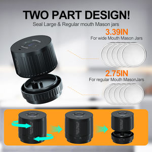 Oem بيع بالجملة حار بيع جرة أوتوماتيكية صغيرة ومحمولة جرة ماسون كهربائية منزلية السدادة فراغ جرة - Product Image 4