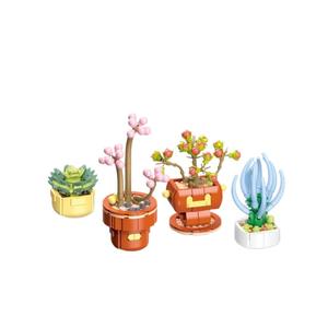 Bloques de Construcción de Partículas Pequeñas, Planta Artificial en Maceta, Cactus Combinado, Torre de Flores Mágica, Adorno de Escritorio - Product Image 5