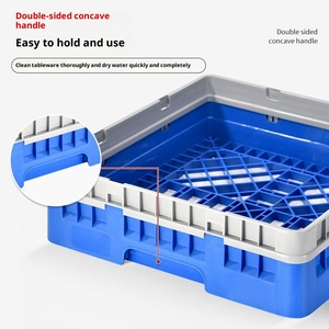 New 9D1 Assembled Plastic Rack for Glass Width <15CM Height <11.4CM <strong>Dishwasher</strong> Washing Wine Water Cup Storage Draining <strong>Basket</strong> - Product Image 2