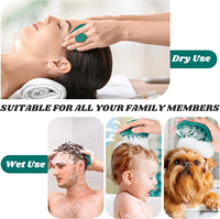 Individuelles Logo Kopfhaut-Massagegerät Shampoo-Bürste für Haarwuchs Weiche Silikon-Kopfhautbürste Duschbürste für Frauen Männer Kinder
