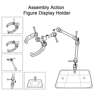 Support de figurine articulée en plastique transparent personnalisable, style mobilier moderne, impression sérigraphique, pour exposition uniquement - Offre Spéciale - Product Image 4