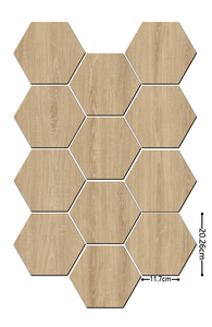 Autocollant mural hexagonal SXP en PVC, imitation marbre, grain <span class=keywords><strong>de</strong></span> bois, auto-adhésif, imperméable, <span class=keywords><strong>panneau</strong></span> mural décoratif pour salon, chambre <span class=keywords><strong>à</strong></span> coucher, intérieur - Product Image 2