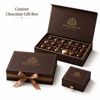 Boîte cadeau rigide en carton chocolat au lait 2 mm, papier artisanal fait main, finition mate/brillante, revêtement UV, emballage alimentaire